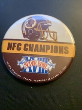 Washington Redskins Football1984 Super Bowl 3.5 Inch Pinback Button