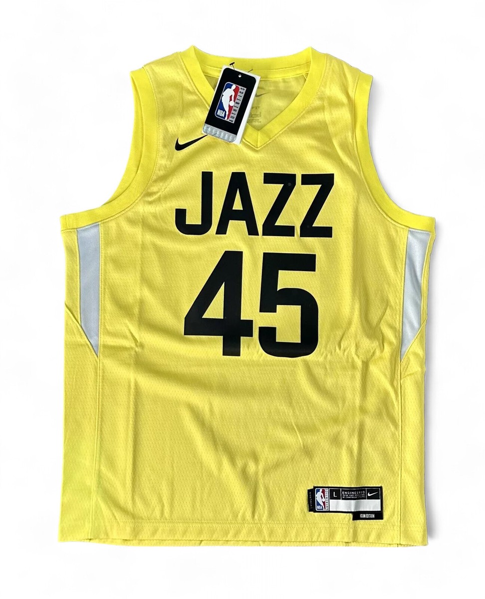Nike Utah Jazz Dri- FIT NBA Mitchell Swingman Yellow Jersey Youth