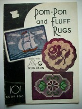 Vintage 1930's 40's  Pom-Pom and Fluff Rugs pattrnr booklet