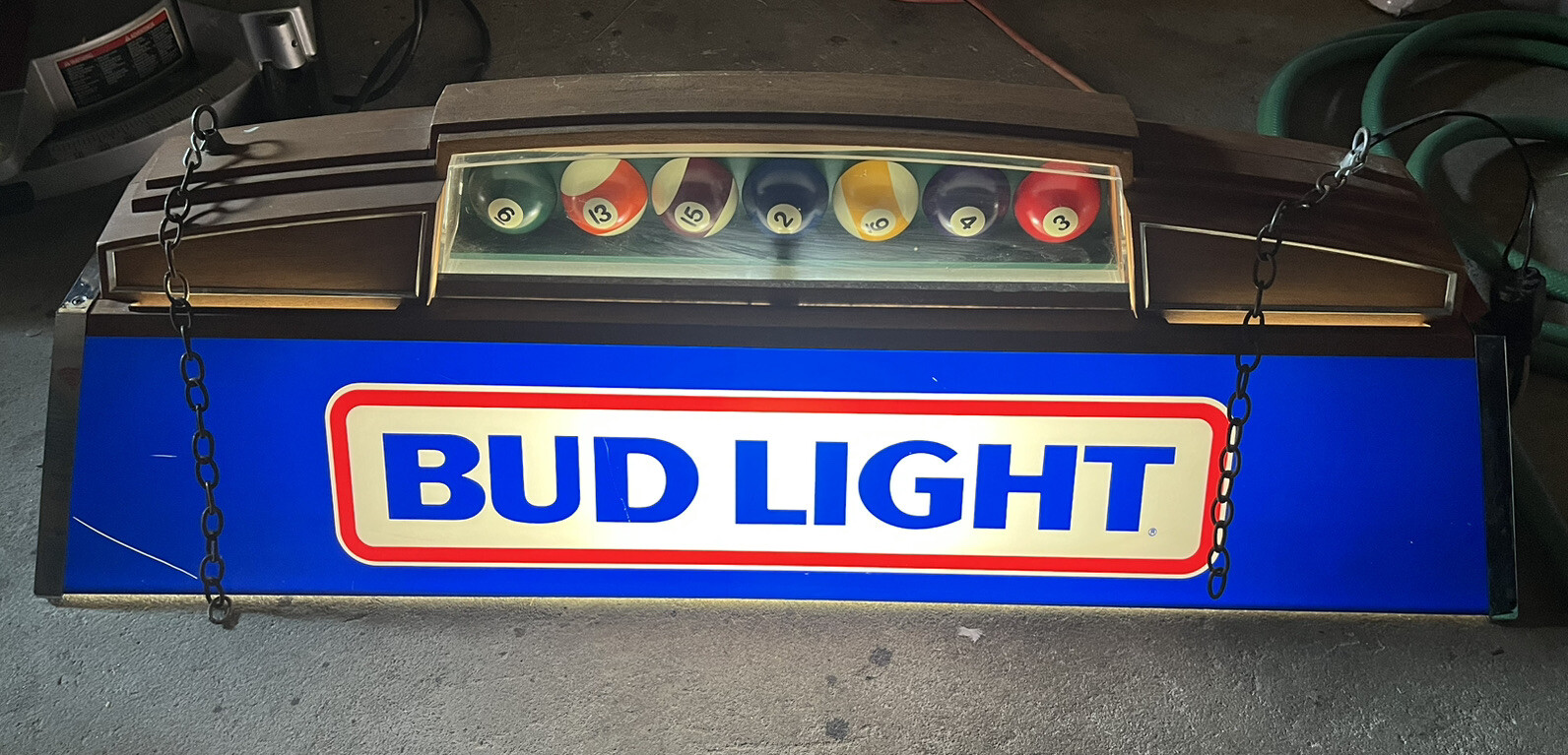 Vintage Bud Light Pool Table Billiards Beer Light Bar Man Cave Decor eBay