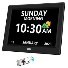 10 Inch Clock with Day and Date for Elderly Large Display Digital Clocks 12 A...