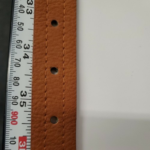 Style &Co Womens Studded Pant Belt Faux Leather 1" Medium Brown - Picture 4 of 5