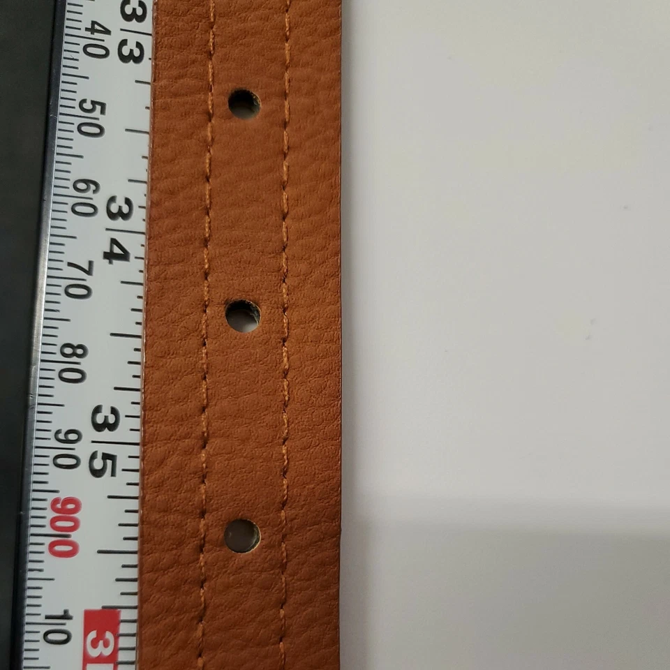 Cinturón pantalón Style & Co para mujer con tachuelas imitación cuero 1" marrón mediano Foto 4 de 4