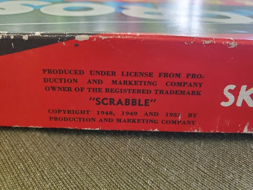 1953 Skip-A-Cross, Licenced By Scrabble Word Tally Game Vintage - Picture 9 of 10