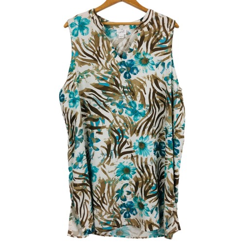 Chemise en soie fluide sans manches Jaclyn Smith Classics vert