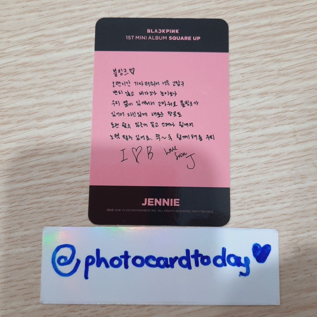 BLACKPINK SQUARE UP PHOTOCARD OFFICIAL KPOP IDOL BLINK PC