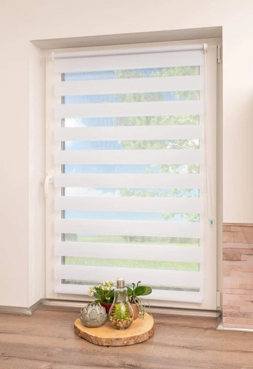 Rollo K-home Klemmfix Doppelrollo Madrid ohne Bohren Weiß 80 x 150 cm - Bild 2 von 4