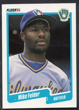 Fleer 1990 Baseballkarte - Nr. 321 - Mike Felder - Milwaukee Brewers
