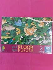 Ceaco Kids 2 X 3 Feet  2 Sided  Floor Puzzle  48 Pieces  BRAND NEW IN BOX 