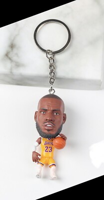 Mini Figure 3D Lebron James Lakers Yellow Gold Basketball Keychain