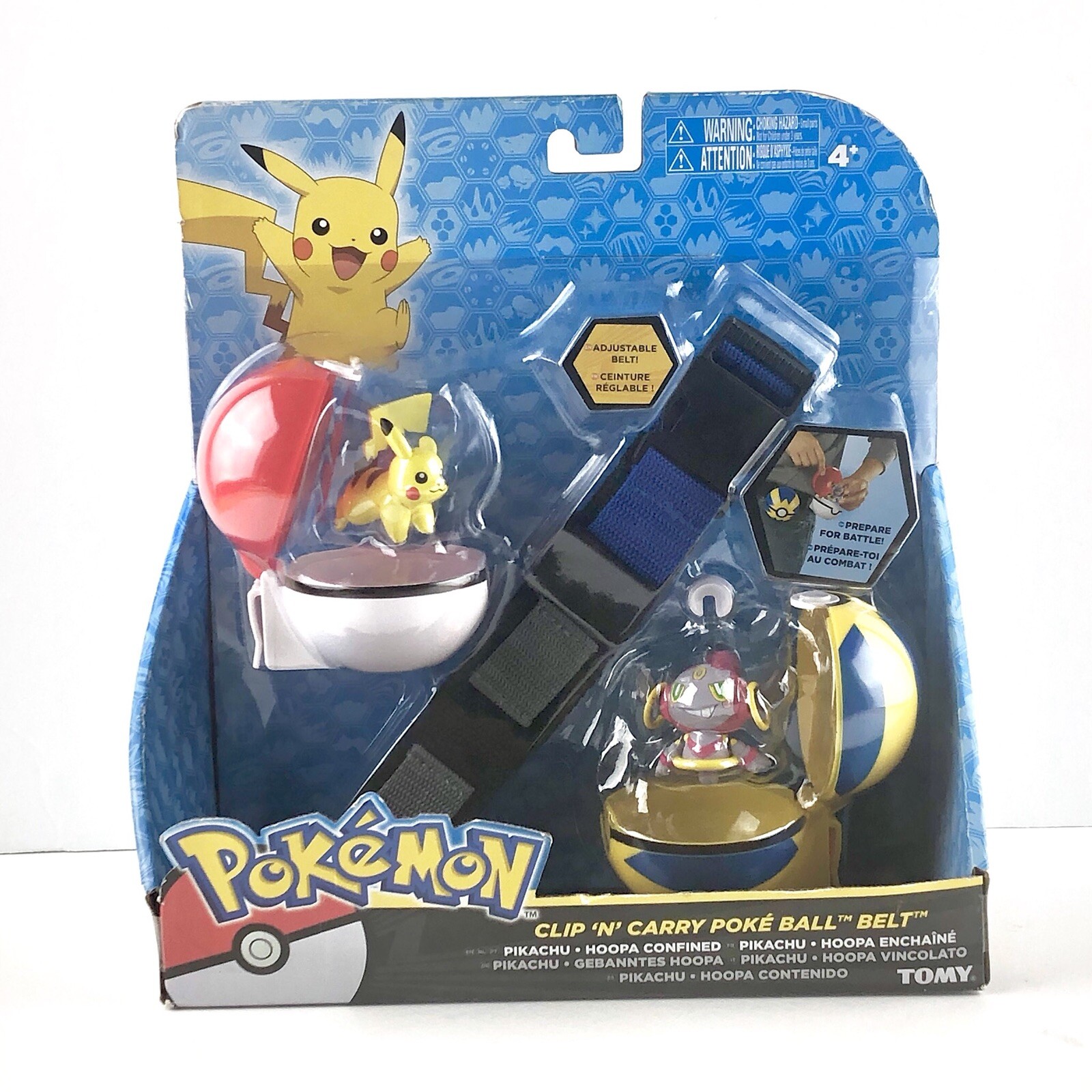 Tomy Pokemon Clip and Carry Poke Ball Belt Pikachu Hoopa Confined Discontinued