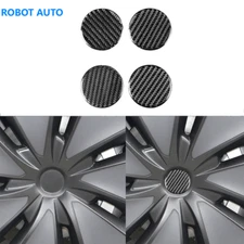 For Tesla Model 3 Highland 23+ Real Carbon Fiber Wheel Center Hub Cap Cover Trim