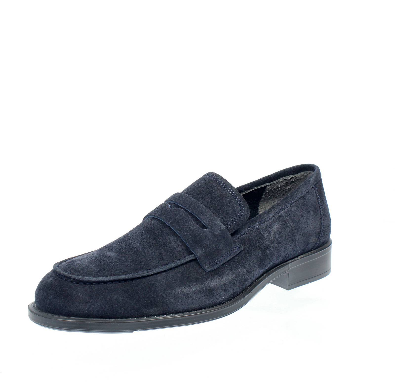 Мокасины от Даниэля Фронтини из замши синего цвета - Taglia 42 [27,3 см] Scarpe Uomo