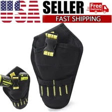 Heavy Duty Drill Tool Holster Belt Pouch Bit Holder Hanging Waist Bag