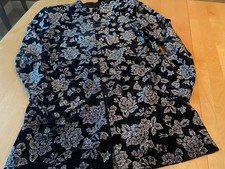 Jbs Ltd Silver Sequins Black Velvet Evening Wear Jacket Women Sz M