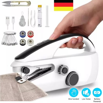 Nähmaschine Elektrische Mini Handnähmaschine Nähen Stitch Tragbar Reise Werkzeug