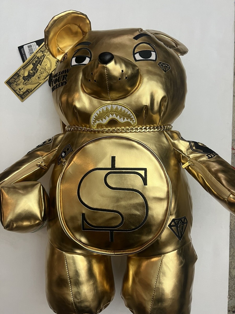 ACC SPRAYGROUND GOLD BEAR 910B4629NSZ GOLD Purse Backpack