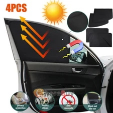 4 Pcs Magnetic Car Side Window Sun Shade Cover Shield UV Protection Accessories