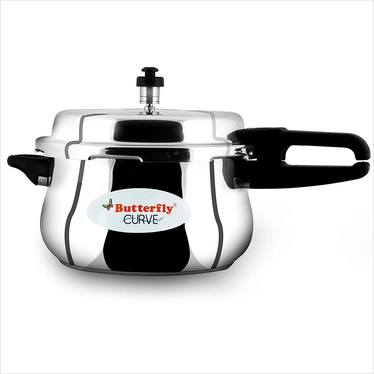 Butterfly Curve Stainless Steel Outer Lid Pressure Cooker 5.5
