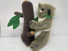 Vintage Animal Planet Clinger the Koala Bear Plush With Sugar Gum Tree 13”