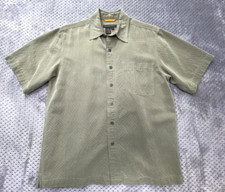 Royal Robbins Rayon Blend Button Shirt Mens Medium Green Stripe Outdoors Casual