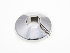 3 X Radiator Pipe Collars Rose Surround Chromed Plastic For 15mm Pipe | Onestopd