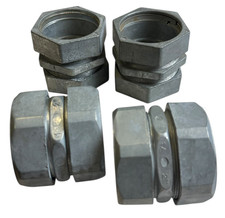 2" EMT Compression Coupling Die Cast Zinc Conduit Fittings-Mixed brand LOT OF 4