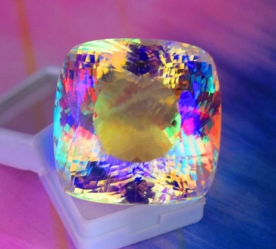 Natural Certified Cushion Cut 100 CT Rainbow Color Mystic Topaz Loose Gemstone