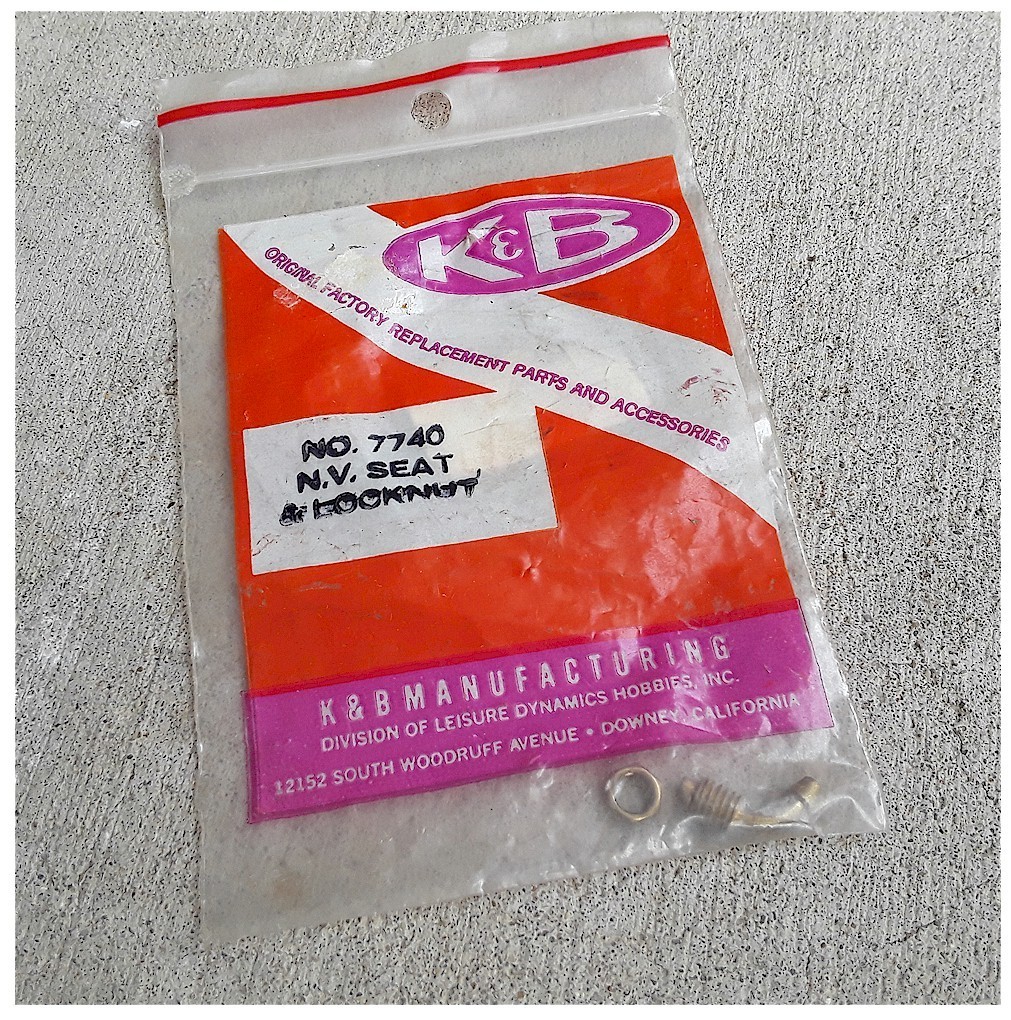 Vintage K&B Engines 7740 N.V Seat Plug for K&B .40 Engine ?? Old Stock NIB