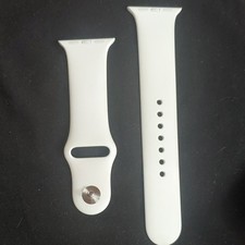 Genuine Apple Watch Silicone Sport Strap Band White 40mm M/L 2-Piece Set