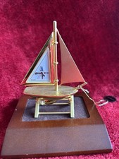 Bulova Miniature Brass Sailboat Clock