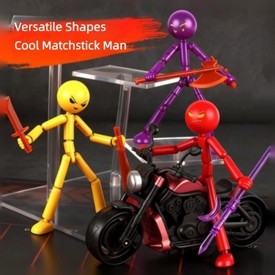 New 6-PCS Multi-jointed Stick Figure Assembled Model Action Figure Screative Toy
