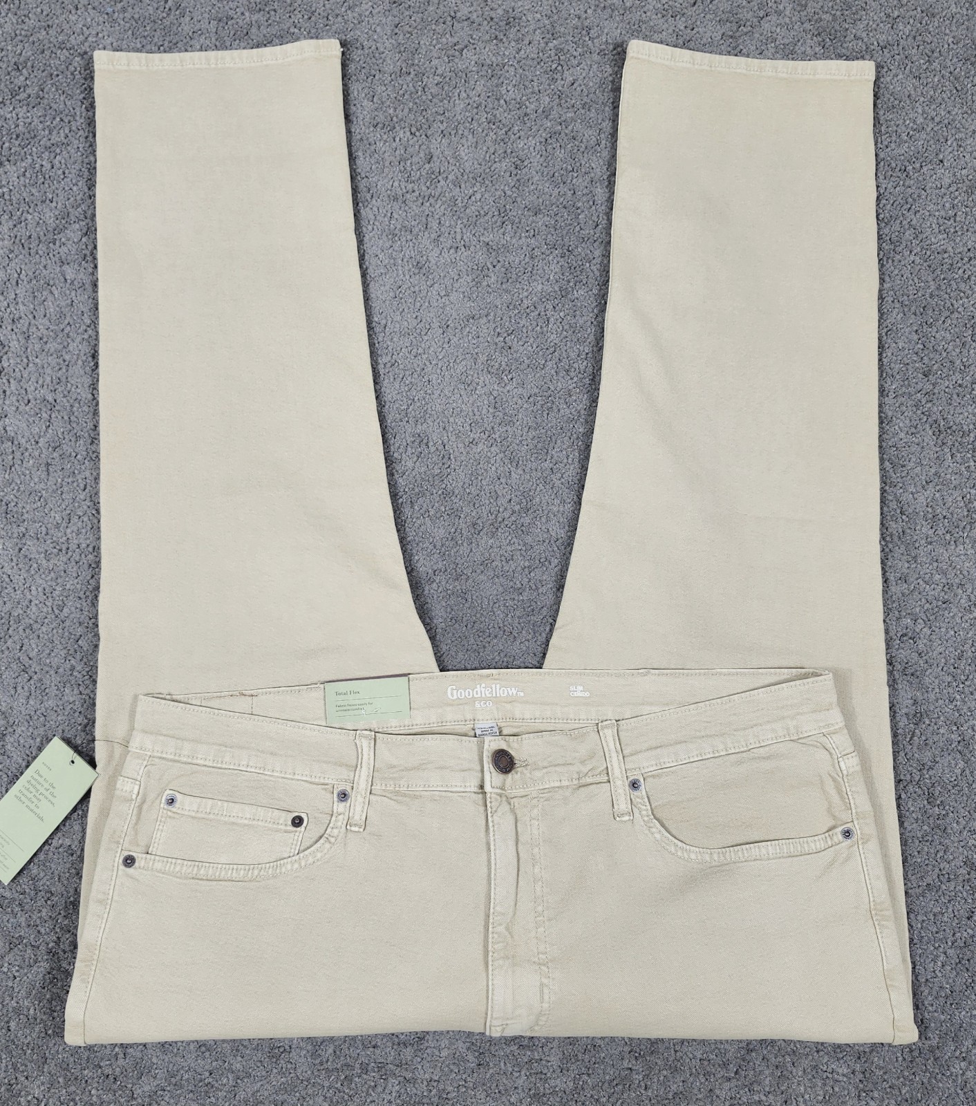 42x30 Beige Lightweight Denim Total Flex Goodfellow & Co