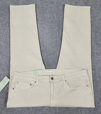 Men's Slim Fit Jeans 42x34 Beige Lightweight Denim Total Flex Goodfellow & Co