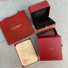 Cartier Red Jewelry Bracelet Box Set with Outer Box, Bag & Certificate  Empty Pa