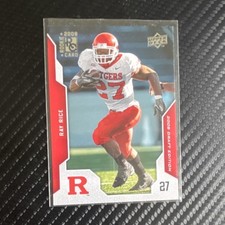 2008 Upper Deck Draft Edition Rookie Ray Rice #85 Rutgers Football Card. rookie card picture