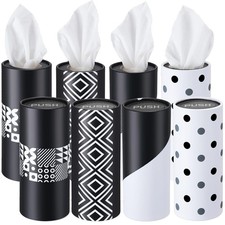 8 Pack Car Tissue Holder Round Tissue Container for Car Cup Holder