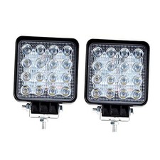 LED Light Pods for Truck, 4Inch 48W LED Work Light Square 12V 24V 2 pcs-48W