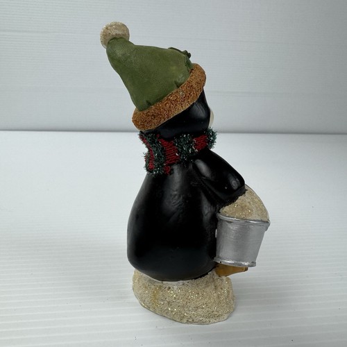 Weihnachten Pinguin Figur mit Schal & Schaufel Urlaub Winter Deko skurril - Bild 4 von 10