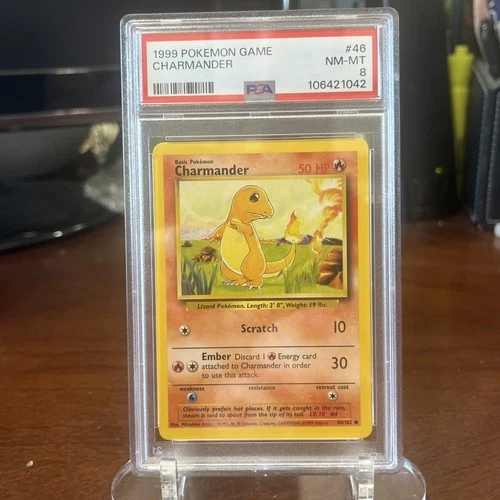 Charmander 46 Base Set Authentic PSA 8