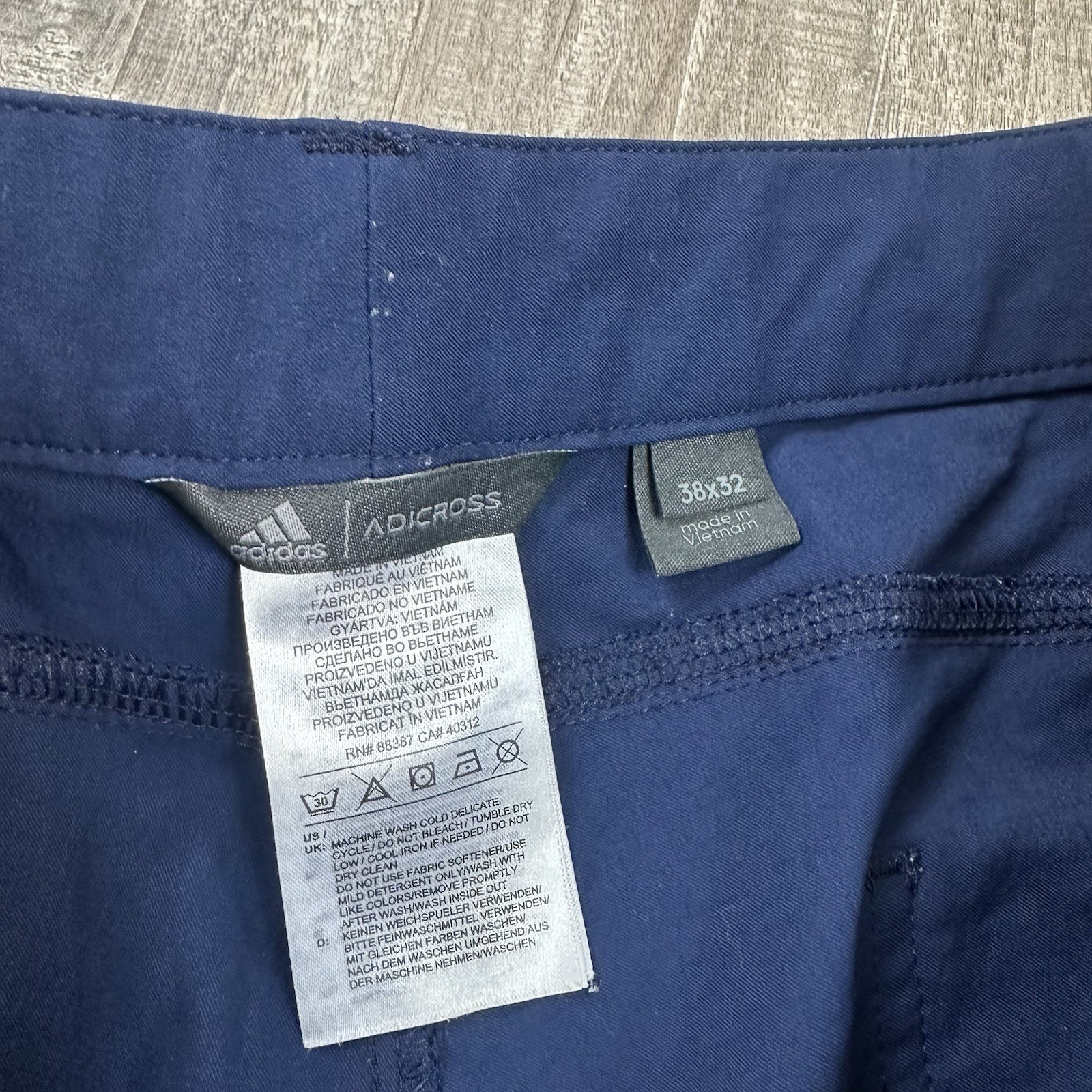 Adidas Pants Mens 38x32 Blue Adicross Performance Golf Athletic Stretch 5 Pocket thumbnail 8