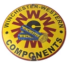Vintage Winchester Porcelain Sign - Shot Gun Shells Western Components Gas Sign