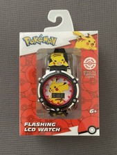 New Pok mon Pikachu Flashing LCD Digital Watch 664601595 Dialed  Printed RARE