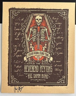 Reverend Peyton and His Big Damn Band, 2018 Hand Signed Poster