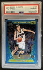 2001-02 Topps Chrome Pau Gasol Rookie RC #131 Grizzlies PSA 10 GEM MINT