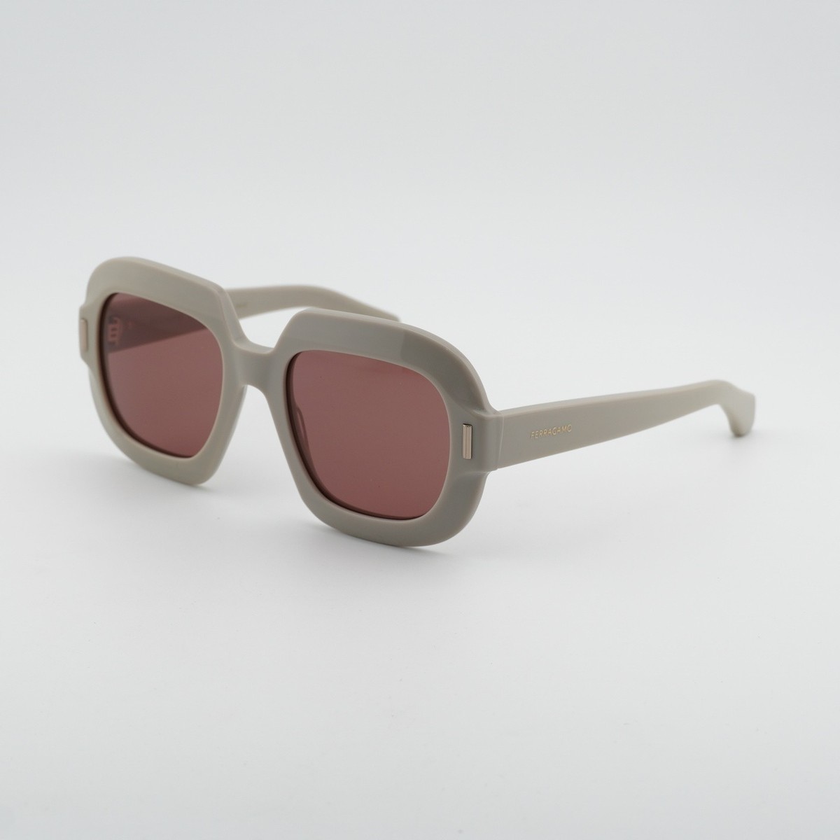 New Salvatore Ferragamo SF2068SE 259 Women\'s Beige Square Sunglasses Salvatore Ferragamo SF2068SE Sunglasses main image 3