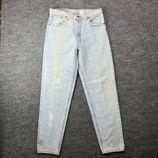 VTG 90s Levi's 550 Relaxed Fit Tapered Jeans Blue Denim USA Made 32X31 - Flaws