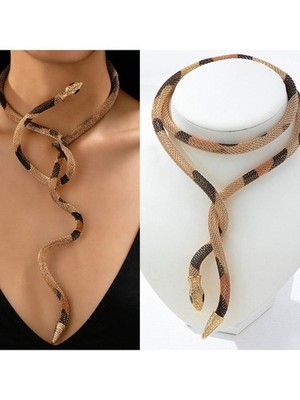 Retro Alloy Snake Multifunctional Necklace Bracelet Armband Flexible Jewelry
