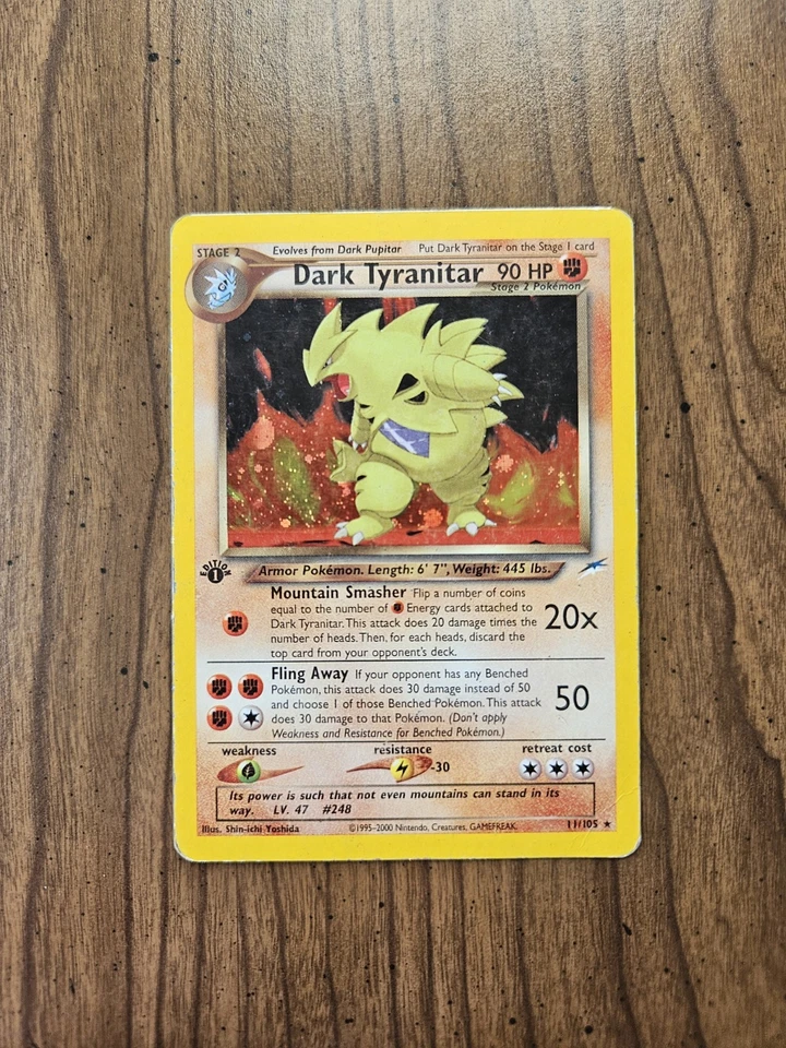 Dark Tyranitar 11/105 Neo Destiny 1st Edition Holo Rare HP - Image 2 of 4