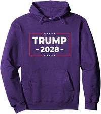 Donald Trump 2028 President American Flag Pro Trump Unisex Hooded Sweatshirt